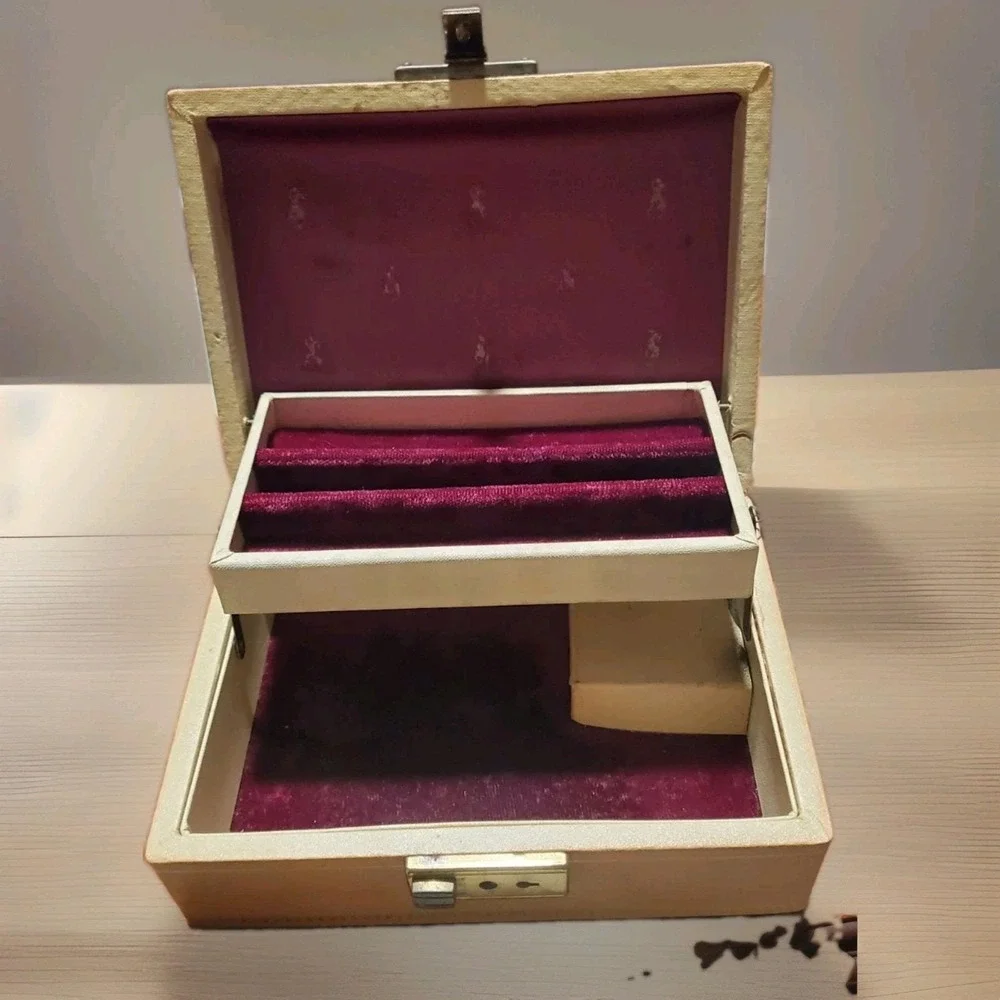 Vintage Farrington Jewelry Box Thorens Swiss Music Box Works Always Mid-Century